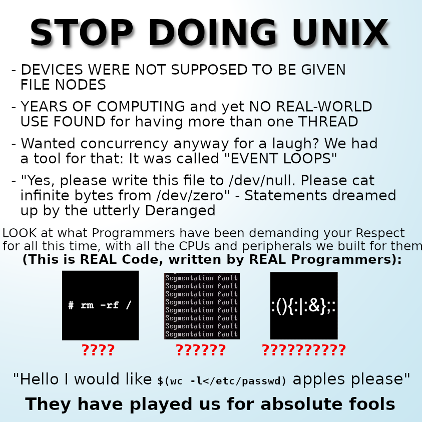 Stop using unix